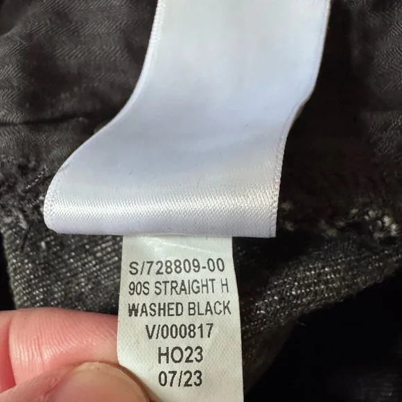 Gap Size 6S 90’s High Rise Straight Denim in Washed Black - Picture 9 of 10